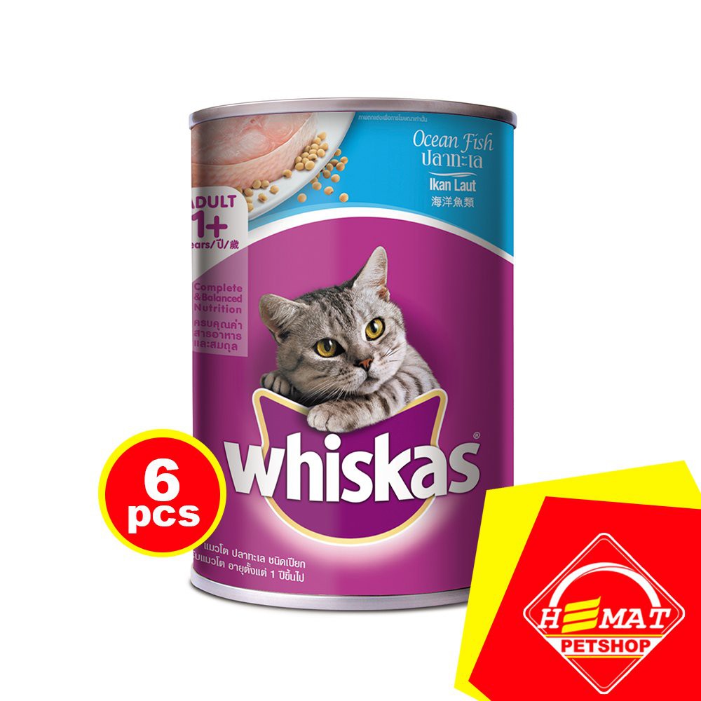 Unik Makanan Kucing Whiskas Ocean Fish 400 Gram Whiskas Kaleng 6