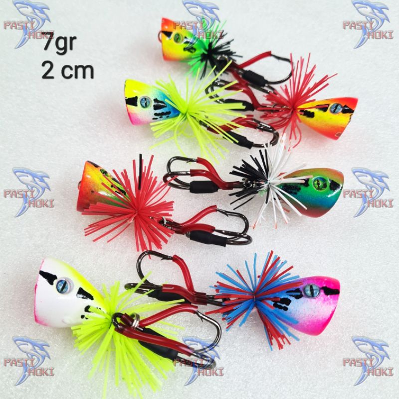 umpan pancing jaws / jaws frog / umpan kayu 7gr 2cm