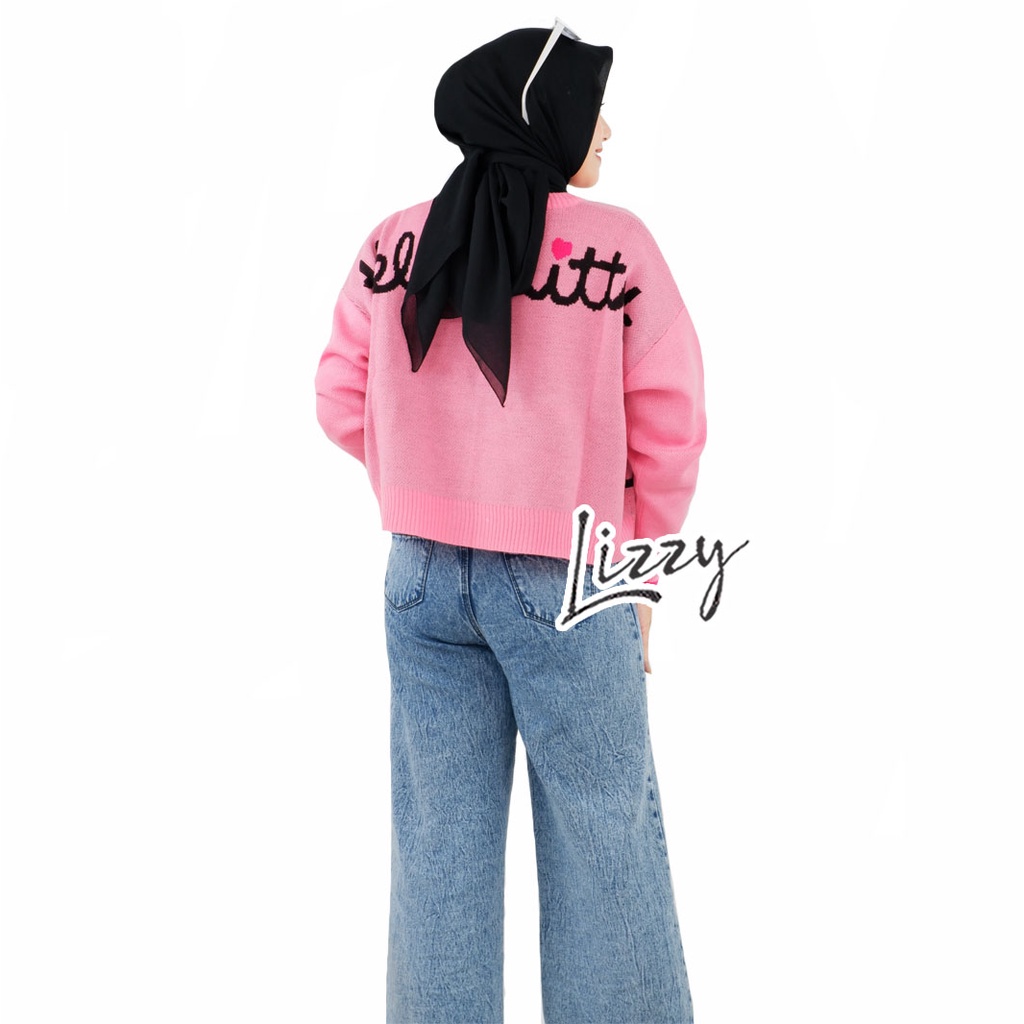 Lizzy - KOREAN KNITWEAR SWEATER CROP HK PREMIUM