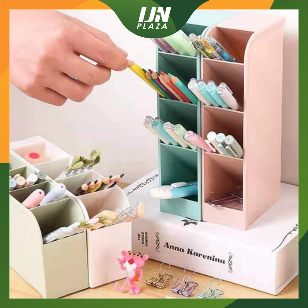 ❤ IJN ❤ Pen Holder Rak Tempat Alat Tulis Rak Tempat Pena Kantor Color 4 tingkat / Stationery Space Office Storage Box