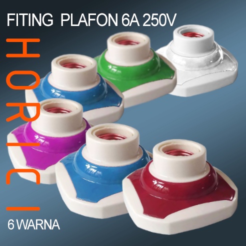 6A Fitting plafon warna warni fiting plafon Kotak /persegi rumah Fitting lampu