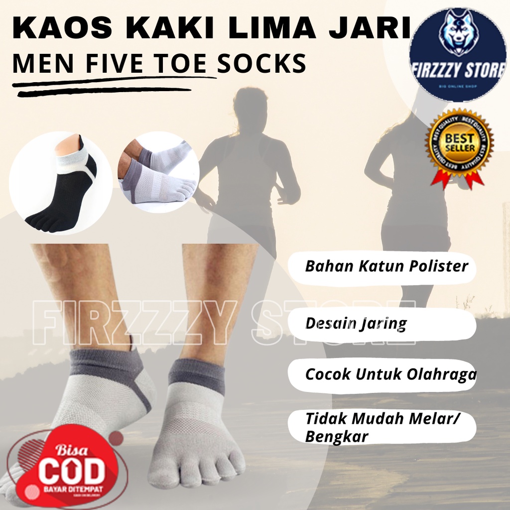 Kaos Kaki Lima Jari Men Five Toe Socks