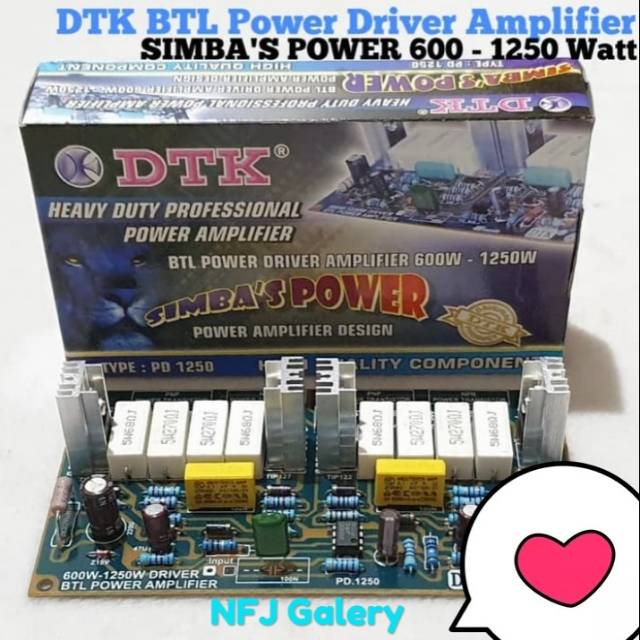 Power amplifier rakitan BTL Power Driver Amplifier 600-1250 Watt DTK SIMBA POWER