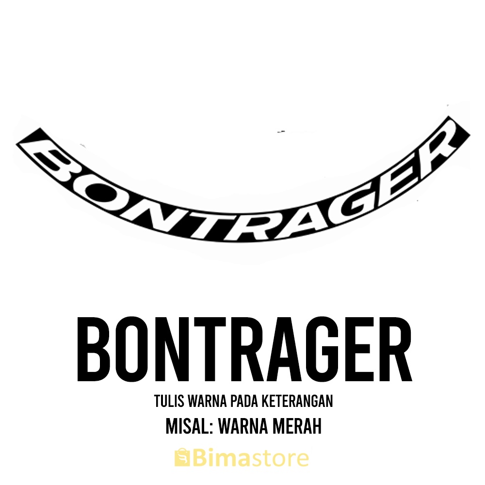 Sticker Decal Rims Sepeda BONTRAGER | Lebar 1 - 3 cm | Diameter 16", 18", 20", 24", 27.5", 29", 700c