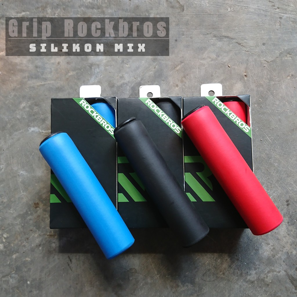 Handlegrip Grip Rockbros Silicone MTB Ultralight Silikon Termurah