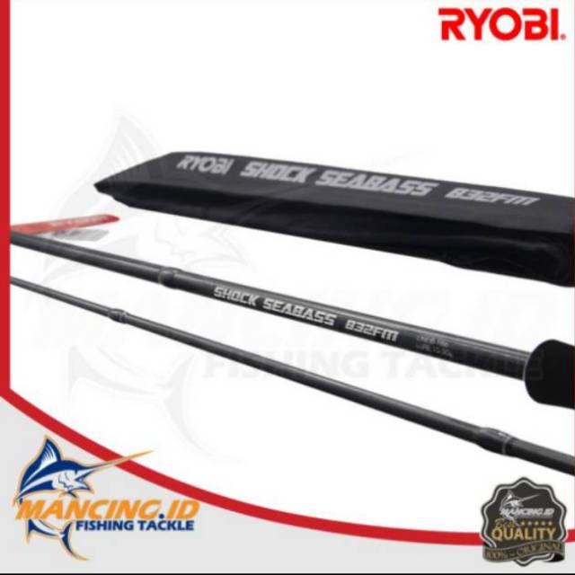 Joran Pancing Ryobi Shock Seabass 962FM ( Fuji ) Fishing Rod Spinning