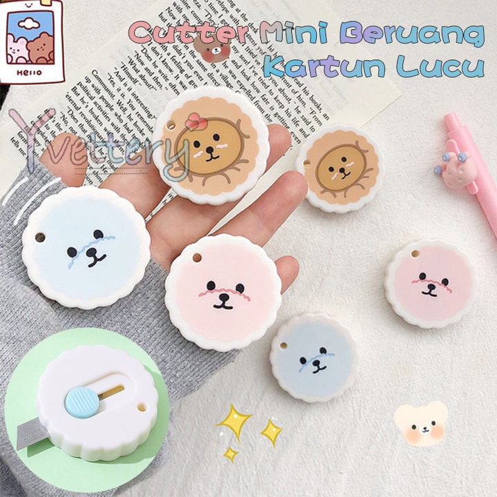 

❤️PISAU PEMOTONG KERTAS MINI PORTABLE / CUTTER MINI UNTUK ALAT TULIS KANTOR / BERUANG KARTUN LUCU PORTABEL MEMBONGKAR PEMBUKA KOTAK EKSPRES yy