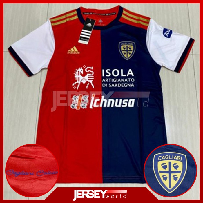 Jersey Cagliari Home 2020-2021 PREMIUM GRADE ORI - Ada Big Size XXL 2XL