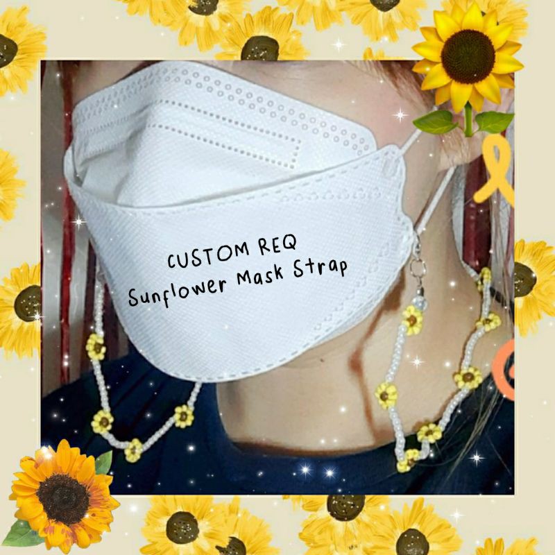 [CUSTOM] Daisy Strap Mask Sunflower DIY Beads