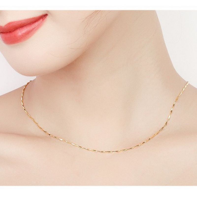 KALUNG EMAS TITANIUM RANTAI PADI/KALUNG TITANIUM STAINLESS