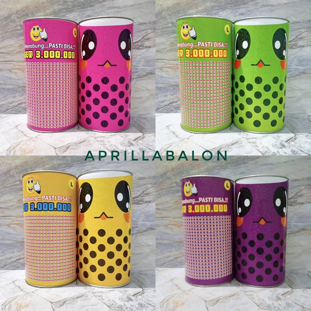 Celengan Target Boba 3 Juta pecahan 5 Ribu