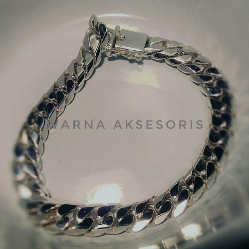 Gelang perak asli pria wanita