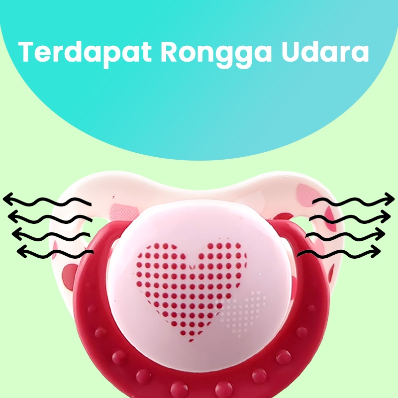 Zippy Dot / Empeng Bayi Silikon Usia 3+ Bulan Silicone Pacifier Dot Orthodontic BPA Free ZIP-OK-062 Varian Warna-2