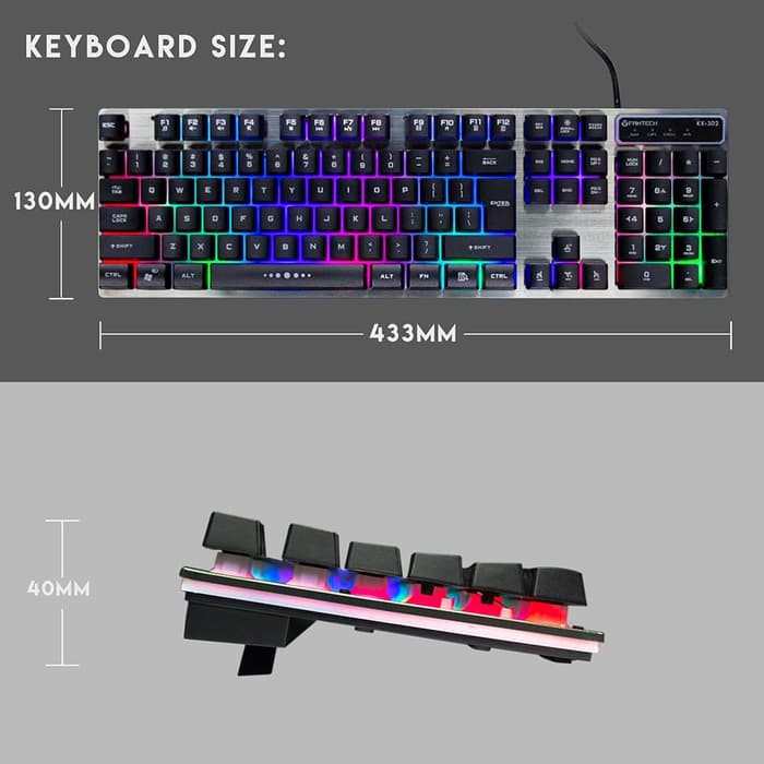 Fantech KX302S MAJOR Keyboard Mouse Gaming Combo Bundle