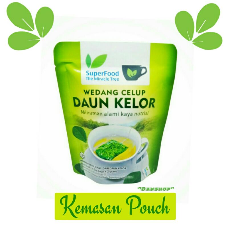 

Wedang Celup Daun Kelor Kemasan Pouch Teh Celup Daun Kelor