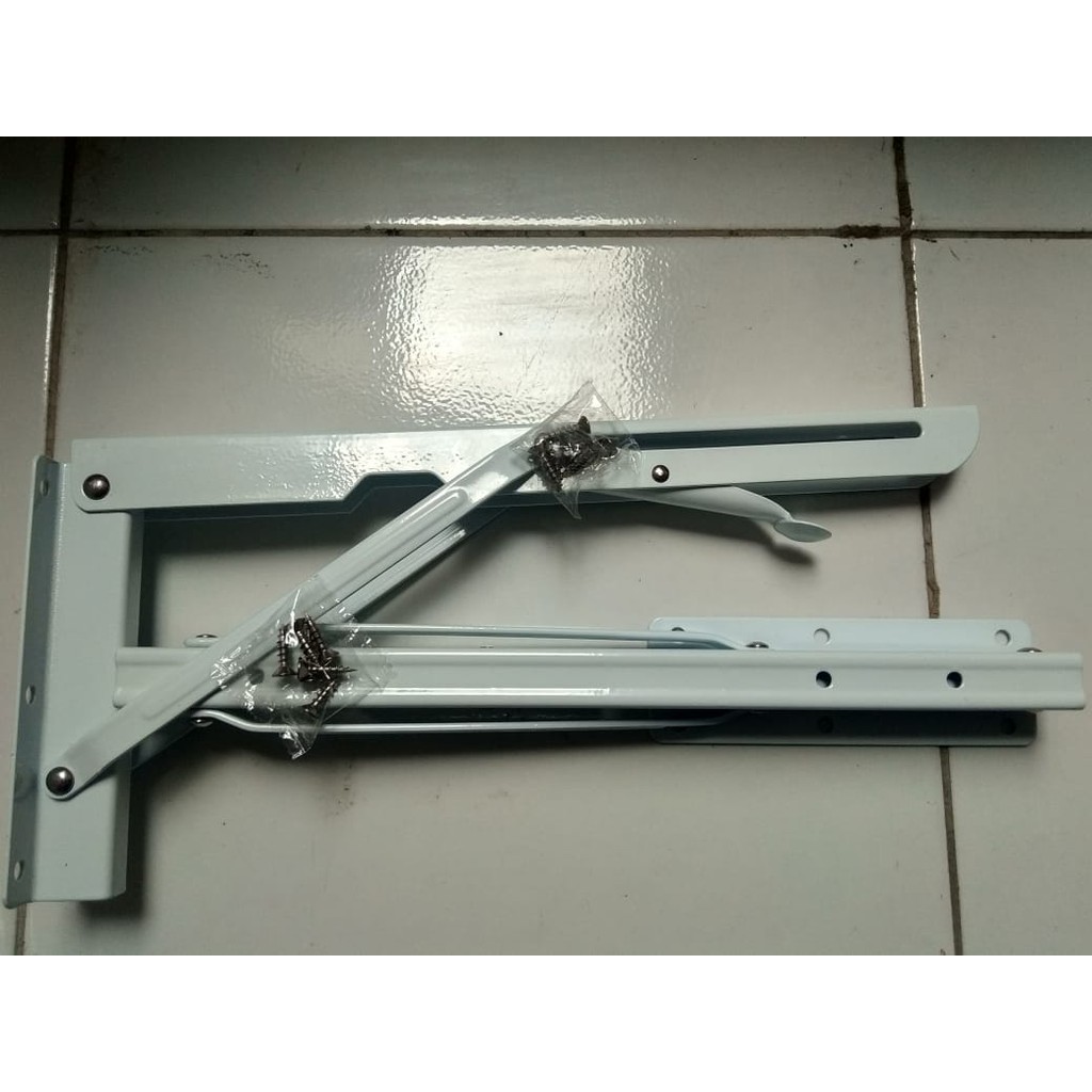 12&quot; 30cm Siku Dinding Penyangga Rak Meja Lipat Shelf Bracket Foldable