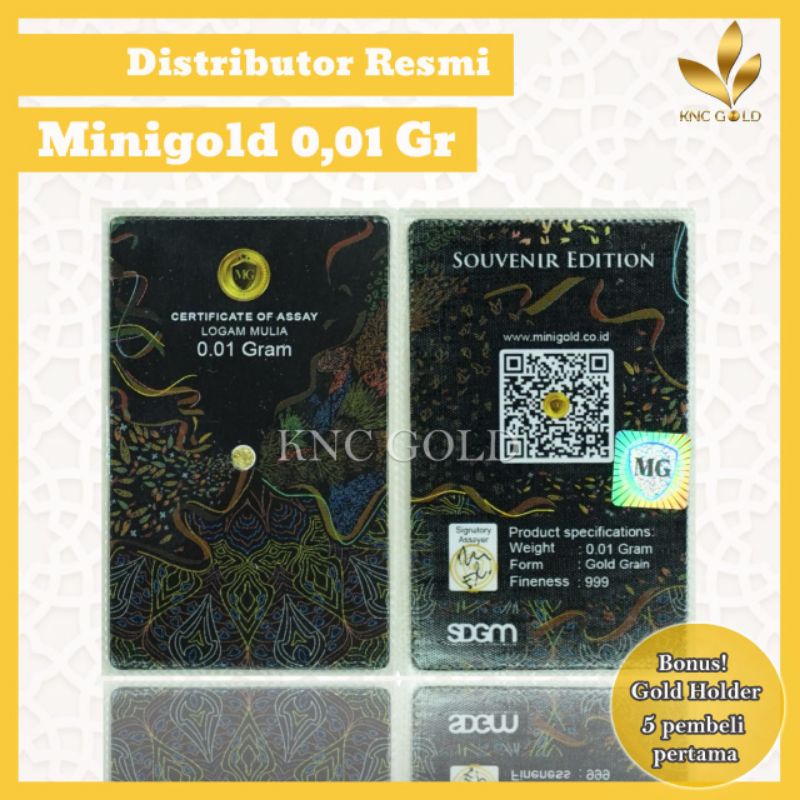 MiniGold Souvenir 0,01 Gr _ Emas Mini, Emas Kecil, Baby Gold 0,01 Gram