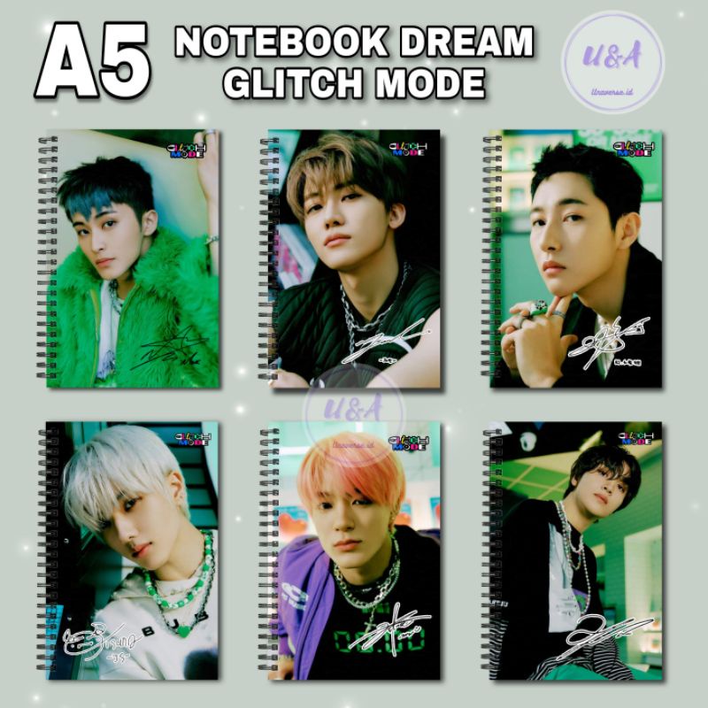 

[COD] NOTEBOOK A5 NCT DREAM GLITCH MODE Hijau Neon Buku Jaemin Jeno