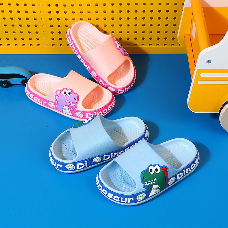 [littlecrab] Sandal Anak Dinosaur Telur Dino Sandal Dino Samping Colorful Kids Sandal High Quality Biru Kuning Hijau Pink Dinosaurus Telur Lucu Unik Sandal Selop Anak Berkualitas Anti Slip Korean Style