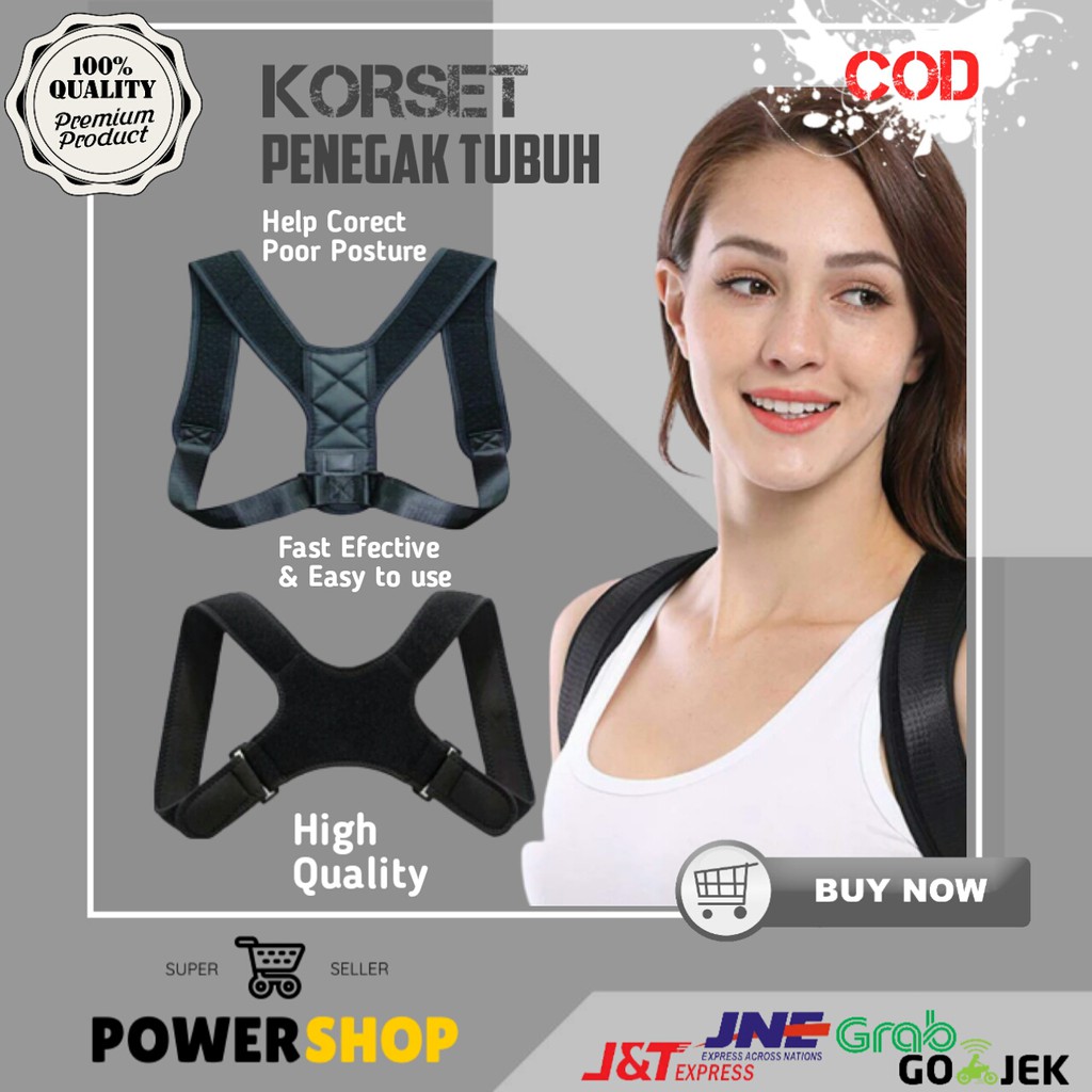 KORSET PENEGAK PENYANGGA PUNGGUNG ALAT TERAPI TUBUH POSTURE CORRECTOR KORSET KESEHATAN PRIA WANITA