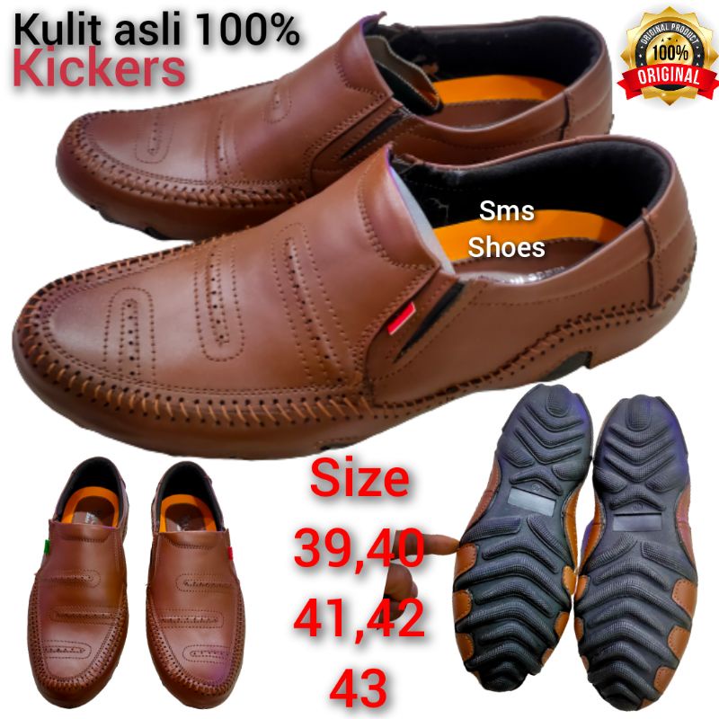 SEPATU CASIAL SLIP ON KULIT ASLI/SEPATU PANTOPEL/SEPATU KERJA TREN TERBARU