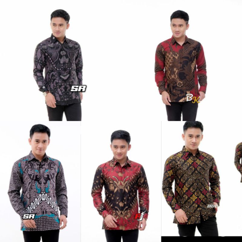 KEMEJA BATIK PRIA LENGAN PANJANG SIZE M L XL