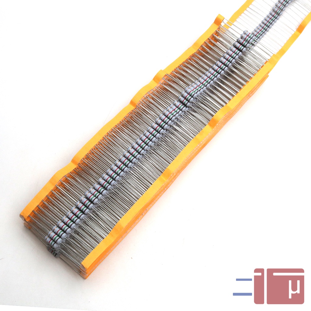 x10 Resistor 1K5 1.5K 1W Metal Oxide 5% Taiwan Kaki Tembaga