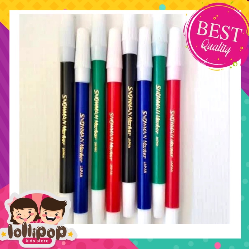 

spidol kecil snowman eceran murah hitam biru merah