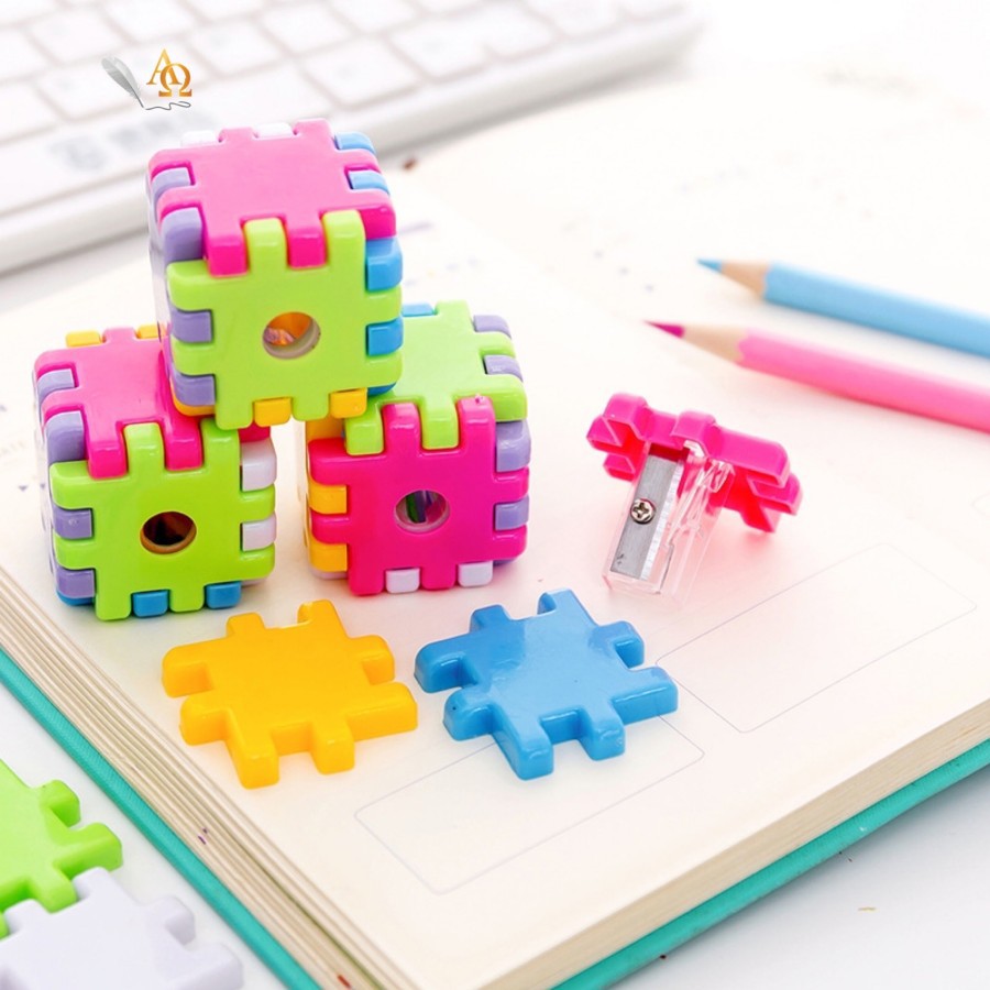 

Serutan / Rautan Pensil Motif Cube Warna Warni
