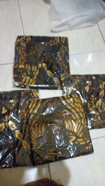 Batik Couple Keluarga Sania Ruffle Ori Ndoro Jowi Dnt Mega Abu