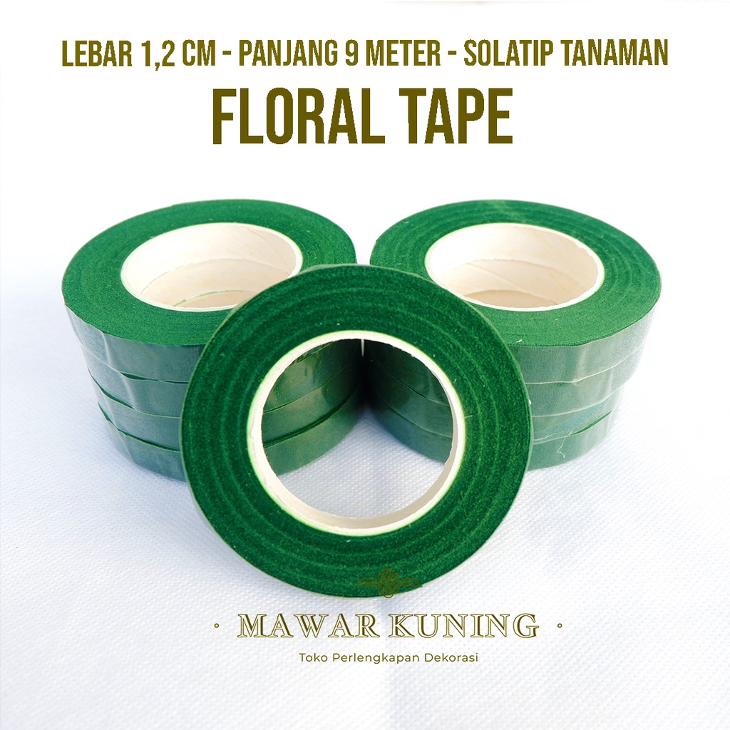 

[ 1,2 CM x 9 M ] Floral Tape / Solatip Tanaman
