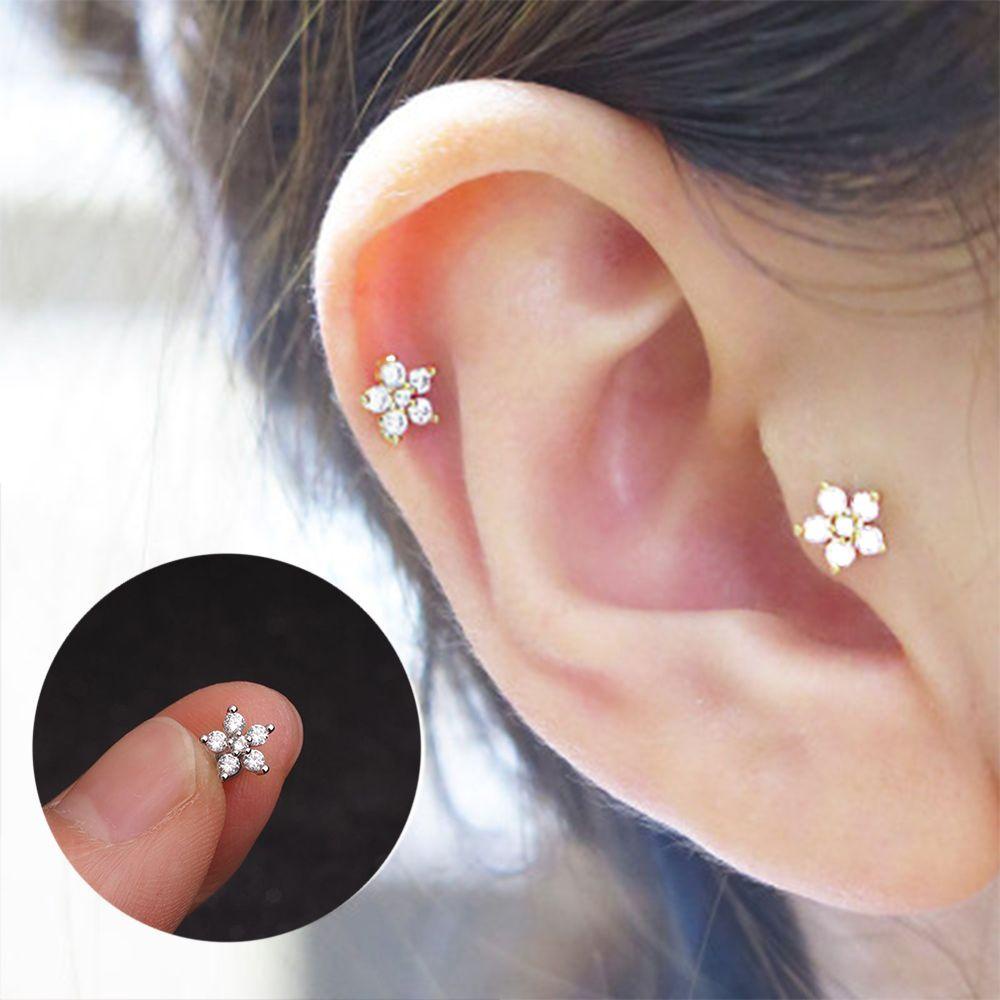 NEEDWAY Needway Stud Earrings Pesta Fashion Sederhana Wanita Pernikahan Bintang Perempuan Gadis Zirkon Menjuntai Anting-Anting