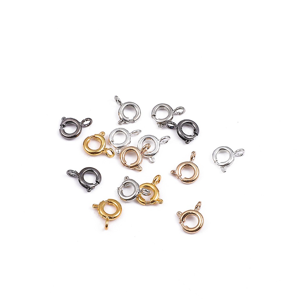 20pcs / Lot  6mm Cincin Konektor Rantai Bahan Logam Ukuran 9mm Untuk Membuat Perhiasan