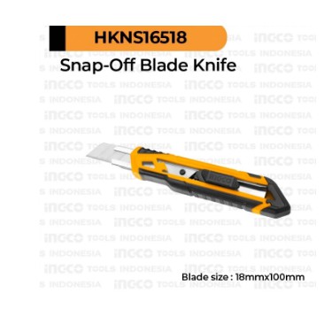 

Snap-Off Blade Knife (18 mm) INGCO HKNS16518 Cutter Besar 18mm Retract