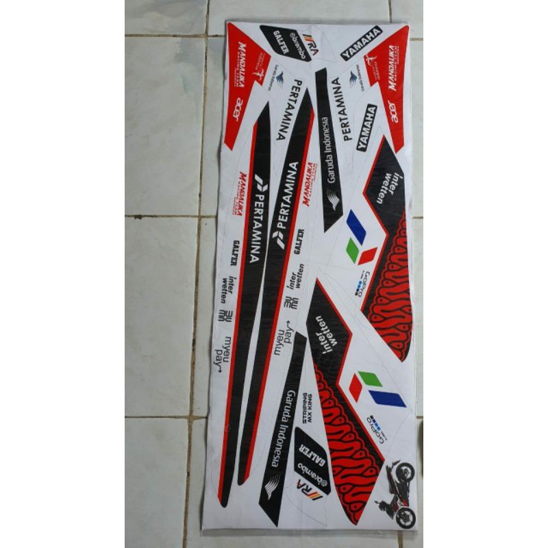 MX KING Pertamina mandalika Striping variasi lis stiker murah mx king mandalika