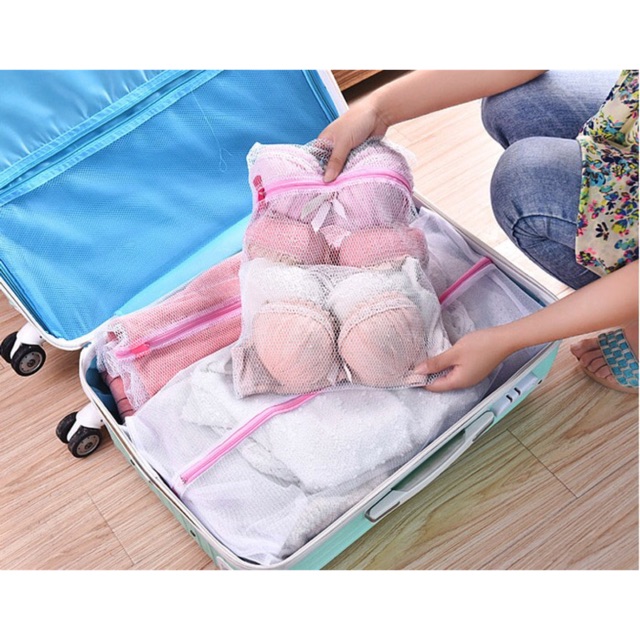 SIZE 40 x 50 CM LAUNDRY NET JARING PENGAMAN CUCI BAJU DENGAN ZIPPER