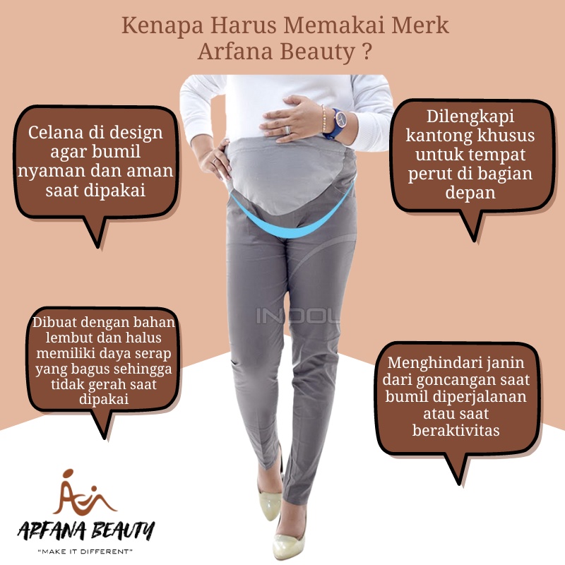 Celana Hamil Kerja Jumbo Legging Panjang Katun Celana Kerja Kantor Ibu Hamil Kwaitas Premium