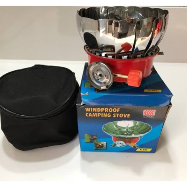 Barangunik2021-Kompor Camping Gas Kovar Portable Mini Model Bunga/Kompor Anti Badai /Cooking Set Ds 200/Alat Masak Camping Ds 200/Nesting Camping