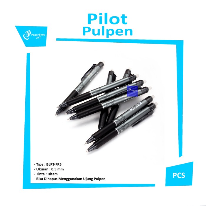 

Terlaris GROSIR!!! Pulpen Pen Frixion Pilot 0.5 HITAM ( Bisa Dihapus )