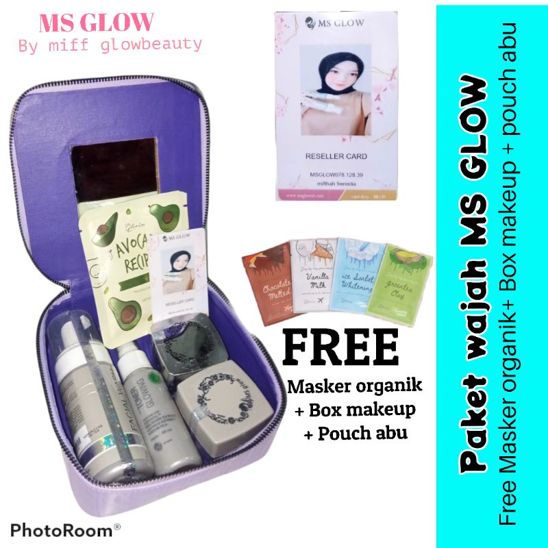 PAKET WAJAH MS GLOW ORIGINAL FREE BOX MAKEUP CERMIN MSGLOW PAKET ULTIMATE PAKET LUMINOUS PAKET ACNE