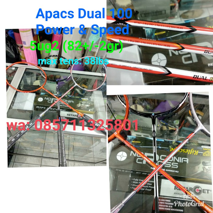 Raket Badminton Apacs Dual Power & Speed  100% Ori Kloningan Duora 10
