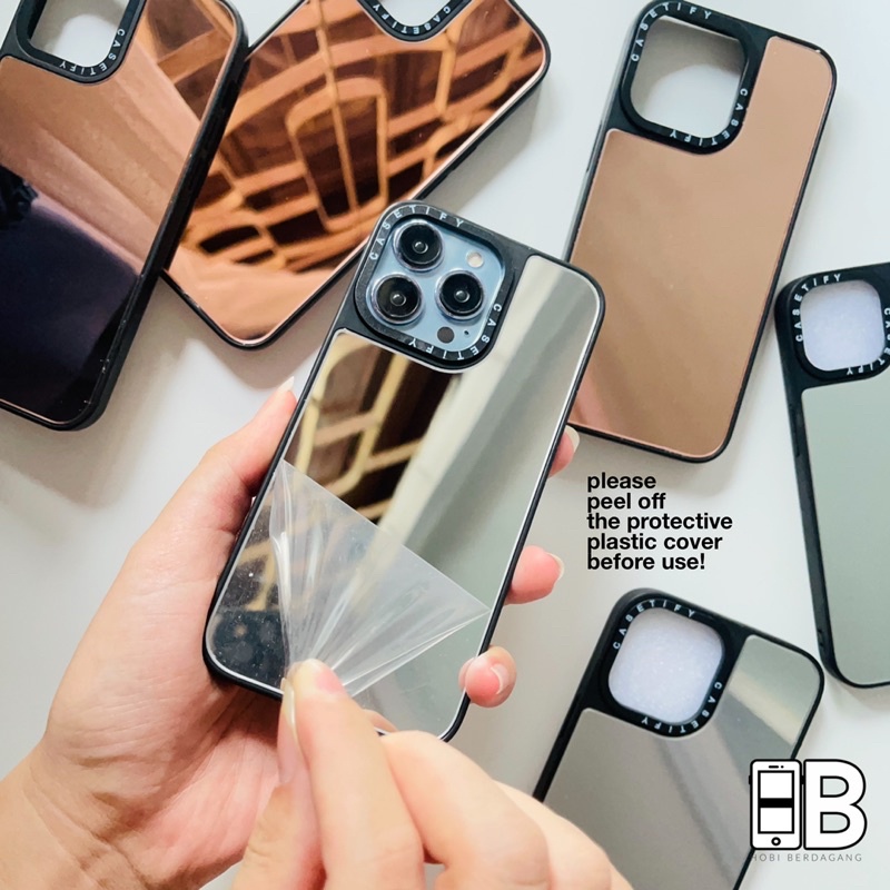 Mirror Casetify Casing Kaca Cermin for iPhone X XR XS 11 12 13 14 PRO MAX