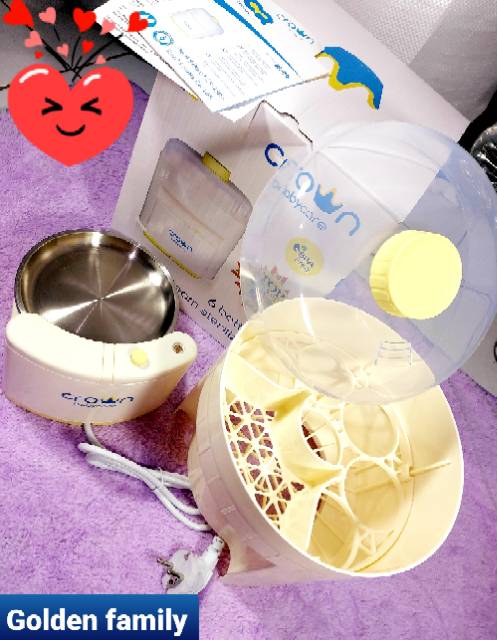 Crown Electric Steam Sterilizer -6 Bottles/ steril murah / steam botol anak / pengukus botol susu