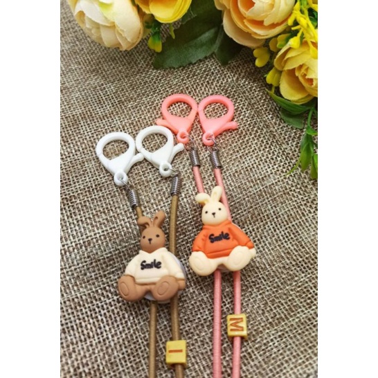 Strap Masker Anak Rabbit Kalung Masker Anak Karakter Tali Masker Anak Konektor Masker 2in1 Konektor 
