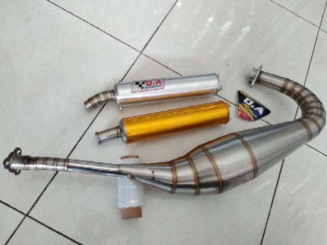 Knalpot RXZ/RZR kolong stenlis warna