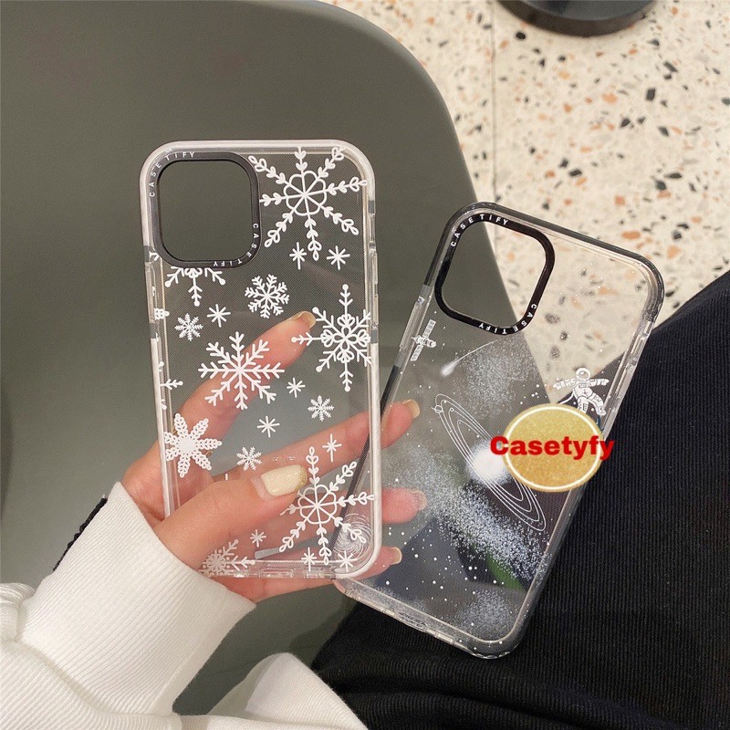 casetify snowflake space case ip 12 11 xr x etc