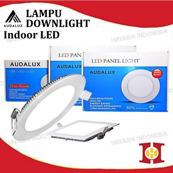 Lampu Downlight 6W 12W Lampu LED Panel Light Indoor Audalux