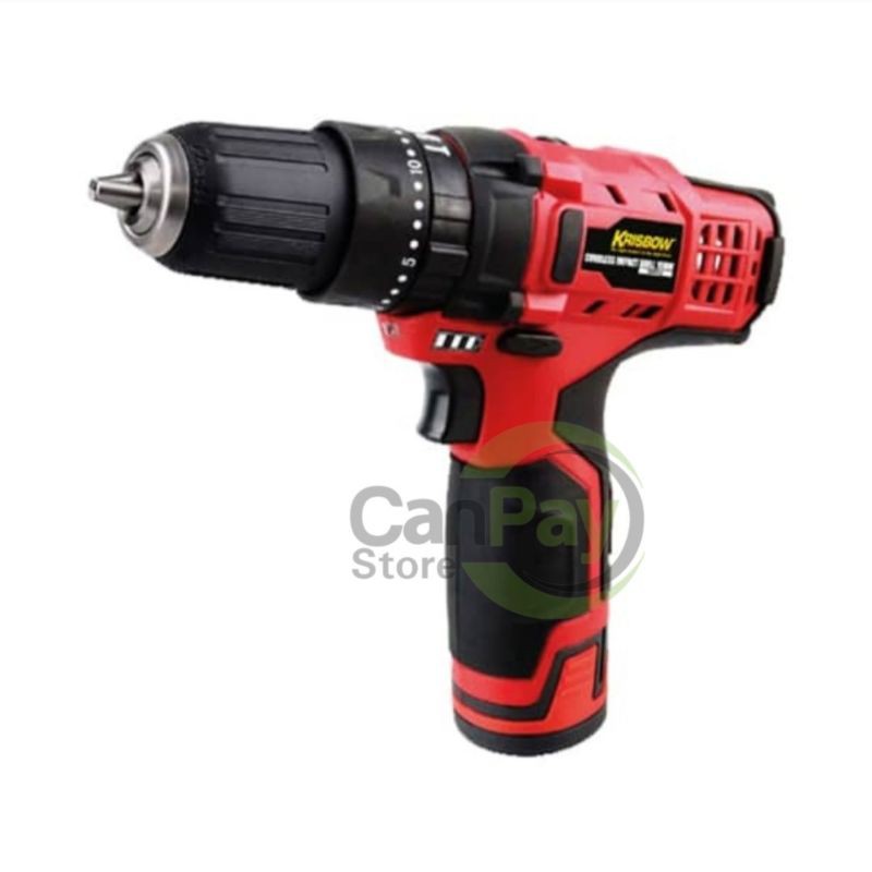 Krisbow Bor Listrik Tanpa Kabel 10 Mm 12v
