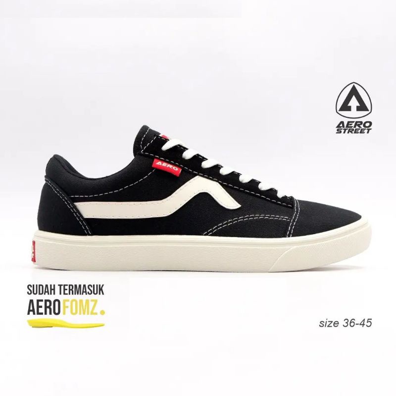 Sepatu Aerostreet massive low black natural original