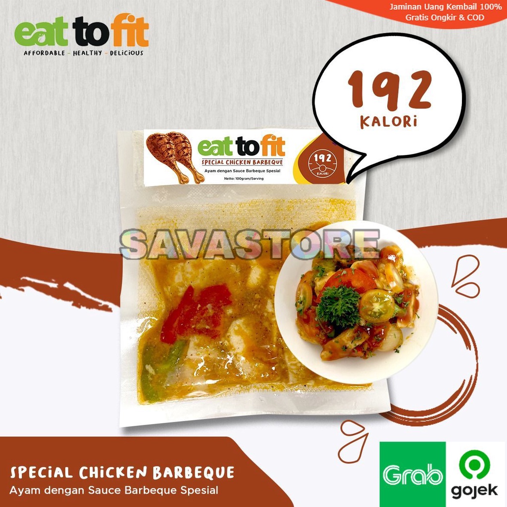 EAT TO FIT SPECIAL CHICKEN BARBEQUE - 100 gr FROZEN FOOD MAKANAN DIET